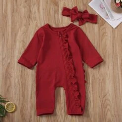 Barboteuse De Noël Rouge Pour Bébé Fille Et Garçon De 0 à 18 Mois -Mode Pyjamas Magasin barboteuse de noel rouge pour bebe fille et garcon de 0 a 18 mois 5