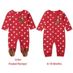 Barboteuse Rouge Cerf De Noël Unisexe Pour Les Bébés Garçons Et Filles De 0 à 18 Mois -Mode Pyjamas Magasin barboteuse rouge cerf de noel unisexe pour les bebes garcons et filles de 0 a 18 mois 3