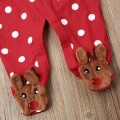Barboteuse Rouge Cerf De Noël Unisexe Pour Les Bébés Garçons Et Filles De 0 à 18 Mois -Mode Pyjamas Magasin barboteuse rouge cerf de noel unisexe pour les bebes garcons et filles de 0 a 18 mois 5