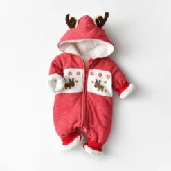 Combinaison De Noël Pour Bébé Capuche Cerf