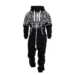 Combinaison Pyjama Chaude à Capuche Pour Homme -Mode Pyjamas Magasin combinaison pyjama chaude a capuche pour homme 2