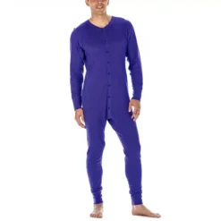 Combinaison Pyjama Couleur Unie Pour Homme Col En V -Mode Pyjamas Magasin combinaison pyjama couleur unie pour homme col en v 5