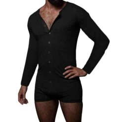 Combinaison Short Légère Pyjama Pour Hommes -Mode Pyjamas Magasin combinaison short legere pyjama pour hommes noir xxl