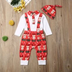 Ensemble De Noel 3 Pièces Pour Nouveau-né Fille Et Garçon -Mode Pyjamas Magasin ensemble de noel 3 pieces pour nouveau ne fille et garcon 4