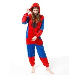 Ensemble De Pyjama Spiderman à Capuche Pour Garçon Et Fille -Mode Pyjamas Magasin ensemble de pyjama spiderman a capuche pour garcon et fille 3