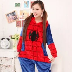 Ensemble De Pyjama Spiderman à Capuche Pour Garçon Et Fille -Mode Pyjamas Magasin ensemble de pyjama spiderman a capuche pour garcon et fille 4