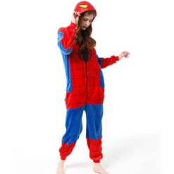 Ensemble De Pyjama Spiderman à Capuche Pour Garçon Et Fille -Mode Pyjamas Magasin ensemble de pyjama spiderman a capuche pour garcon et fille 5