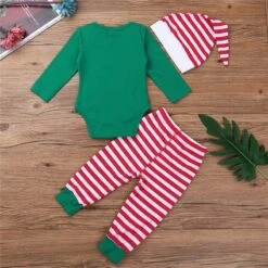 Ensemble De Vêtements De Noël Avec Chapeau Pour Bébé Garçon Et Fille -Mode Pyjamas Magasin ensemble de vetements de noel avec chapeau pour bebe garcon et fille 2