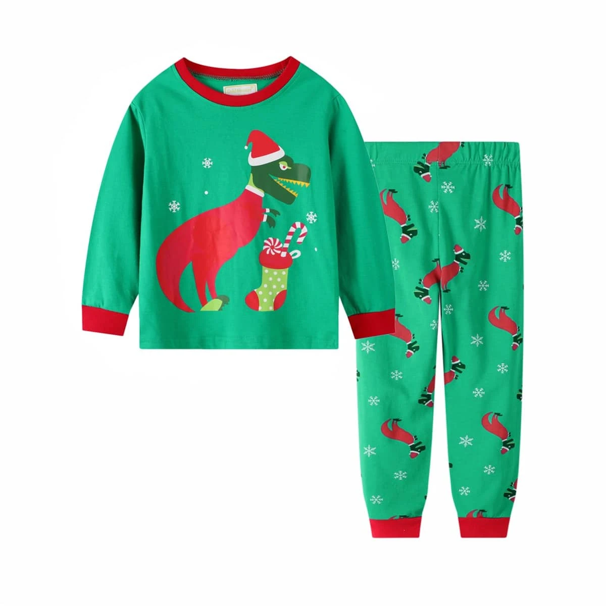 Ensemble Pyjama Dinosaure De Noel à Manches Longues Pour Enfant 3 Ensemble Pyjama Dinosaure De Noel à Manches Longues Pour Enfant