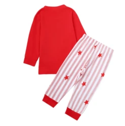 Ensemble Pyjama Rouge à Manches Longues Pour Enfant -Mode Pyjamas Magasin ensemble pyjama rouge a manches longues pour enfant 2