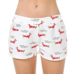 Ensemble Short Et Tee-shirt Pyjama De Noël Pour Femmes -Mode Pyjamas Magasin ensemble short et tee shirt pyjama de noel pour femmes 3