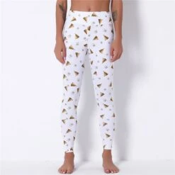 Leggings Avec Arbre De Noël Doré Pour Femme -Mode Pyjamas Magasin leggings avec arbre de noel dore pour femme 3