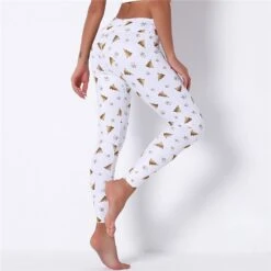 Leggings Avec Arbre De Noël Doré Pour Femme -Mode Pyjamas Magasin leggings avec arbre de noel dore pour femme 5