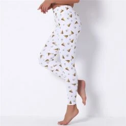 Leggings Avec Arbre De Noël Doré Pour Femme -Mode Pyjamas Magasin leggings avec arbre de noel dore pour femme 6
