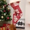 Leggings Blanc Et Rouge De Noël Imprimé Pour Femmes -Mode Pyjamas Magasin leggings blanc et rouge de noel imprime pour femmes 6
