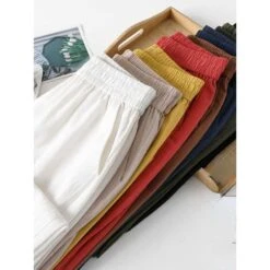 Pantalon Décontracté En Coton Et Lin Pour Femmes 10 Pantalon Décontracté En Coton Et Lin Pour Femmes -Mode Pyjamas Magasin pantalon decontracte en coton et lin pour femmes 18