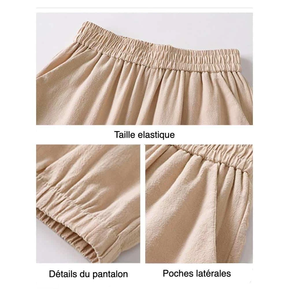 Pantalon Décontracté En Coton Et Lin Pour Femmes 8 Pantalon Décontracté En Coton Et Lin Pour Femmes – Image 6