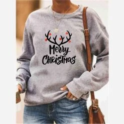 Pull à Manches Longues Et Col Rond Pour Femme -Mode Pyjamas Magasin pull a manches longues et col rond pour femme 4