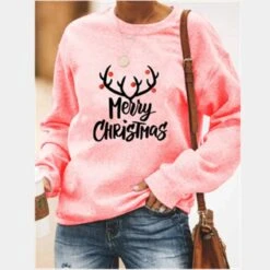 Pull à Manches Longues Et Col Rond Pour Femme -Mode Pyjamas Magasin pull a manches longues et col rond pour femme 5