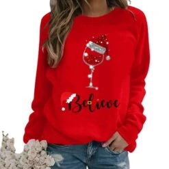 Pull De Noël Avec Motif Brillant à Manches Longues Pour Femme