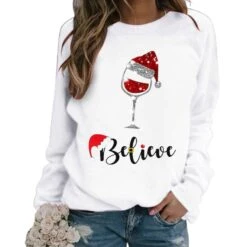 Pull De Noël Avec Motif Brillant à Manches Longues Pour Femme -Mode Pyjamas Magasin pull de noel avec motif brillant a manches longues pour femme 3
