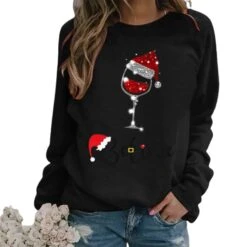 Pull De Noël Avec Motif Brillant à Manches Longues Pour Femme -Mode Pyjamas Magasin pull de noel avec motif brillant a manches longues pour femme 6