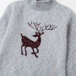 Pull De Noël Tricoté à Manches Longues Pour Femme -Mode Pyjamas Magasin pull de noel tricote a manches longues pour femme 2