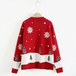 Pull De Noel Tricoté Pour Femmes Flocon De Neige -Mode Pyjamas Magasin pull de noel tricote pour femmes flocon de neige 4