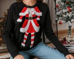 Pull Petit Costume De Noël à Manches Longues