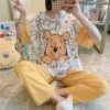Pyjama Avec Manches Courtes De Winnie Pour Femme -Mode Pyjamas Magasin pyjama avec manches courtes de winnie pour femme