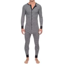 Pyjama Combinaison à Rayures Pour Hommes