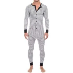 Pyjama Combinaison à Rayures Pour Hommes -Mode Pyjamas Magasin pyjama combinaison a rayures pour hommes 5