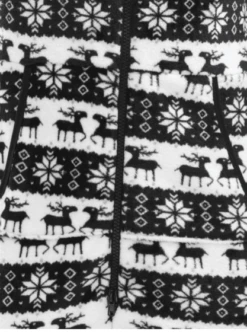 Pyjama Combinaison Noire Imprimé En Flanelle Pour Homme -Mode Pyjamas Magasin pyjama combinaison noire imprime en flanelle pour homme 6