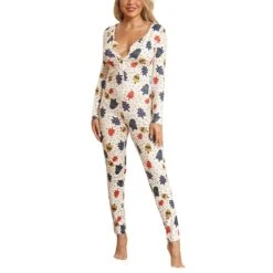Pyjama Combinaison Sexy Blanche Manches Longues Pour Femmes -Mode Pyjamas Magasin pyjama combinaison sexy blanche manches longues pour femmes 2