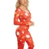 Pyjama Combinaison Sexy Rouge Manches Longues Pour Femmes -Mode Pyjamas Magasin pyjama combinaison sexy rouge manches longues pour femmes