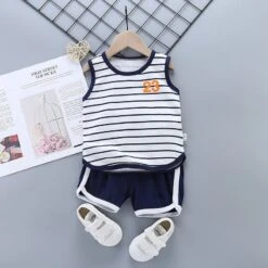 Pyjama D’été Débardeur Et Short En Coton