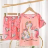 Pyjama D’été Licorne Pour Petite Fille