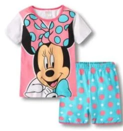 Pyjama D’été Deux Pièces à Motif Minnie Pour Filles