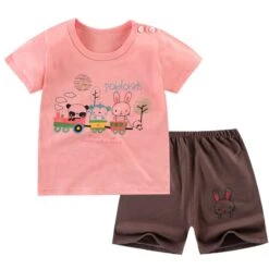 Pyjama D’été Motif Lapin Pour Enfants