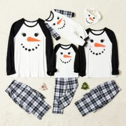 Pyjama De Noël Bonhomme De Neige Assorti Pour Toute La Famille