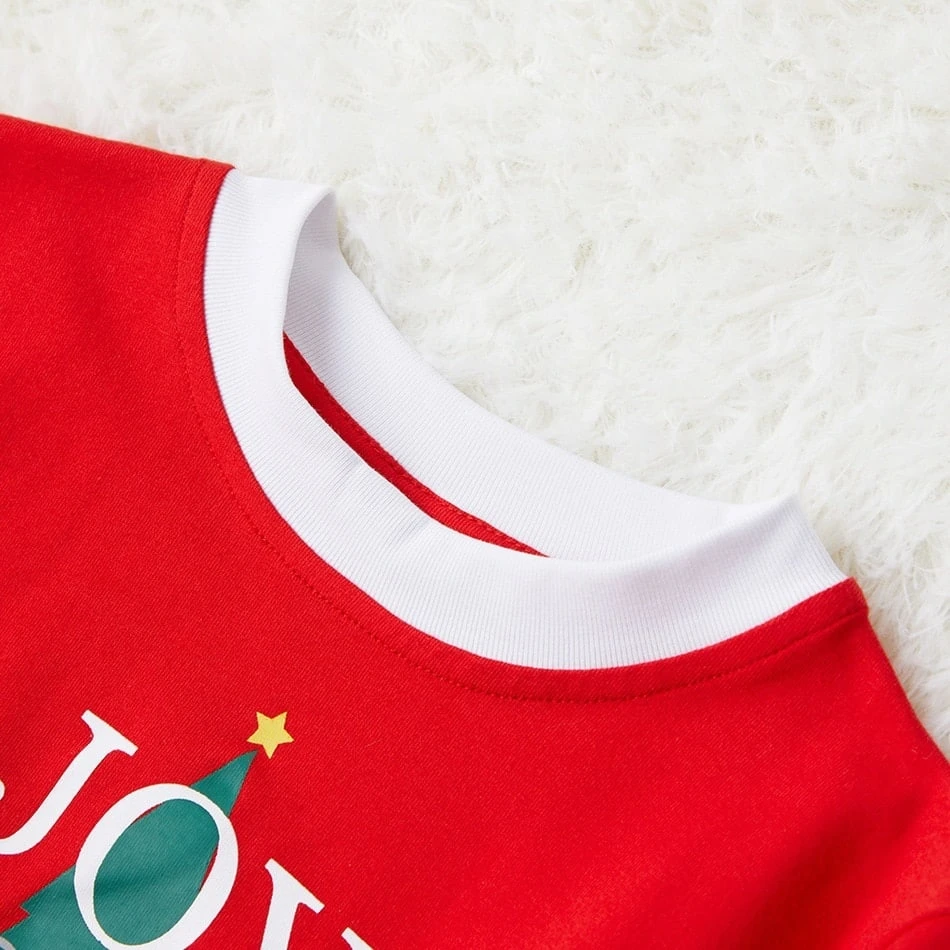 Pyjama De Noël Rouge Pour Adultes Et Enfants 4 Pyjama De Noël Rouge Pour Adultes Et Enfants – Image 2