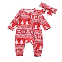 Pyjama De Noël Rouge Pour Fille 12-18 Mois