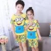 Pyjama D’été à Manches Courtes Avec Imprimé Minions Pour Enfant