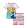 Pyjama D’été Manches Courtes à Motif Elsa Et Anna -Mode Pyjamas Magasin pyjama dete manches courtes a motif elsa et anna