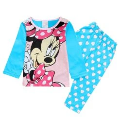 Pyjama Deux Pièces Manches Longues à Motif Minnie