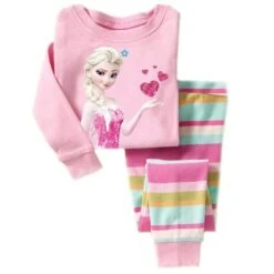 Pyjama Deux Pièces Manches Longues à Motif Elsa