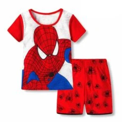 Pyjama Deux Pièces Motif Spiderman En Coton