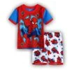 Pyjama T-shirt Rouge Et Short Blanc En Coton Motif Spiderman -Mode Pyjamas Magasin pyjama deux pieces spiderman en coton 14