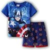 Pyjama D’été Captain América En Coton -Mode Pyjamas Magasin pyjama deux pieces spiderman en coton 2