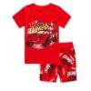 Pyjama D’été Rouge Motif Cars En Coton Pour Garçons -Mode Pyjamas Magasin pyjama deux pieces spiderman en coton 27